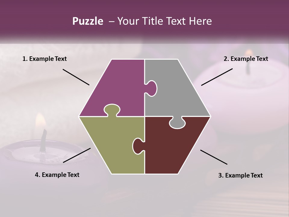 A Group Of Candles Sitting On Top Of A Wooden Table PowerPoint Template