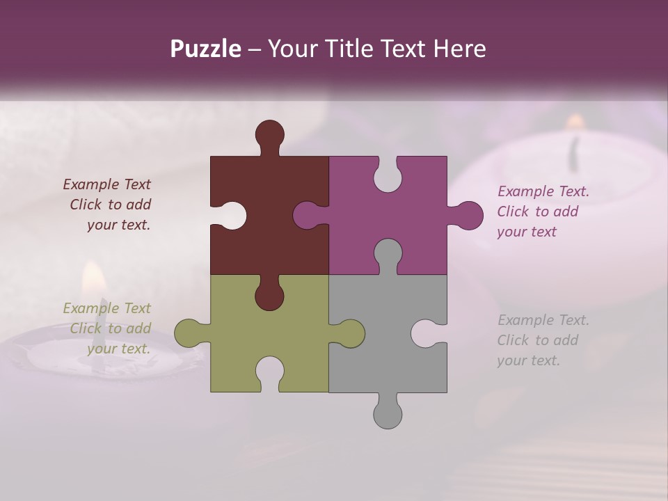 A Group Of Candles Sitting On Top Of A Wooden Table PowerPoint Template