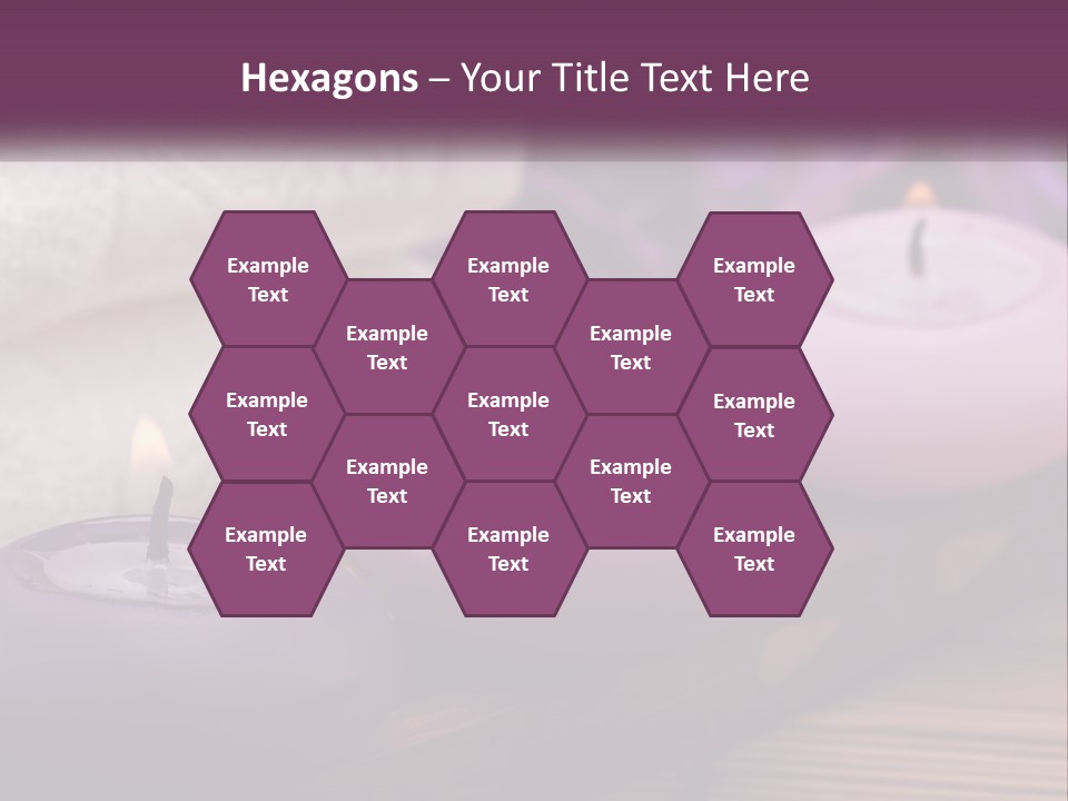 A Group Of Candles Sitting On Top Of A Wooden Table PowerPoint Template