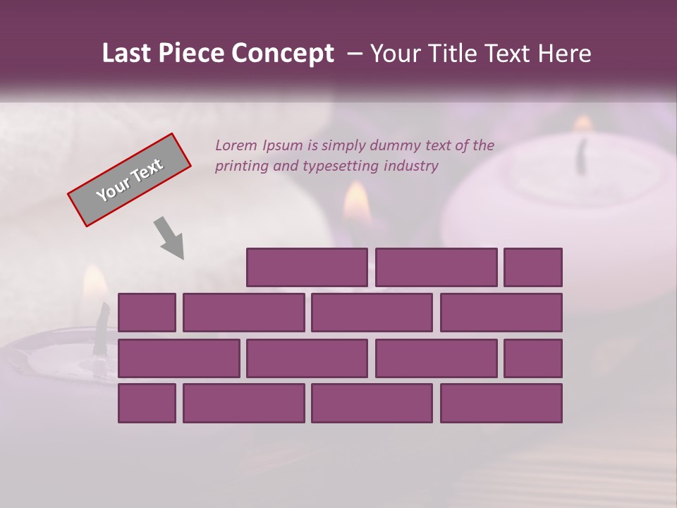 A Group Of Candles Sitting On Top Of A Wooden Table PowerPoint Template