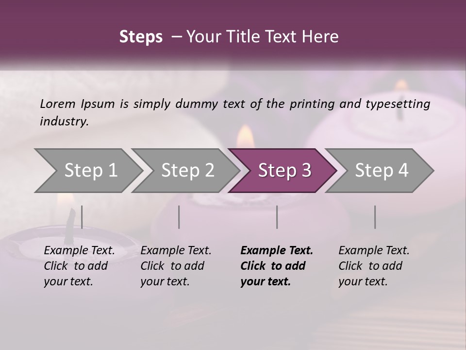 A Group Of Candles Sitting On Top Of A Wooden Table PowerPoint Template