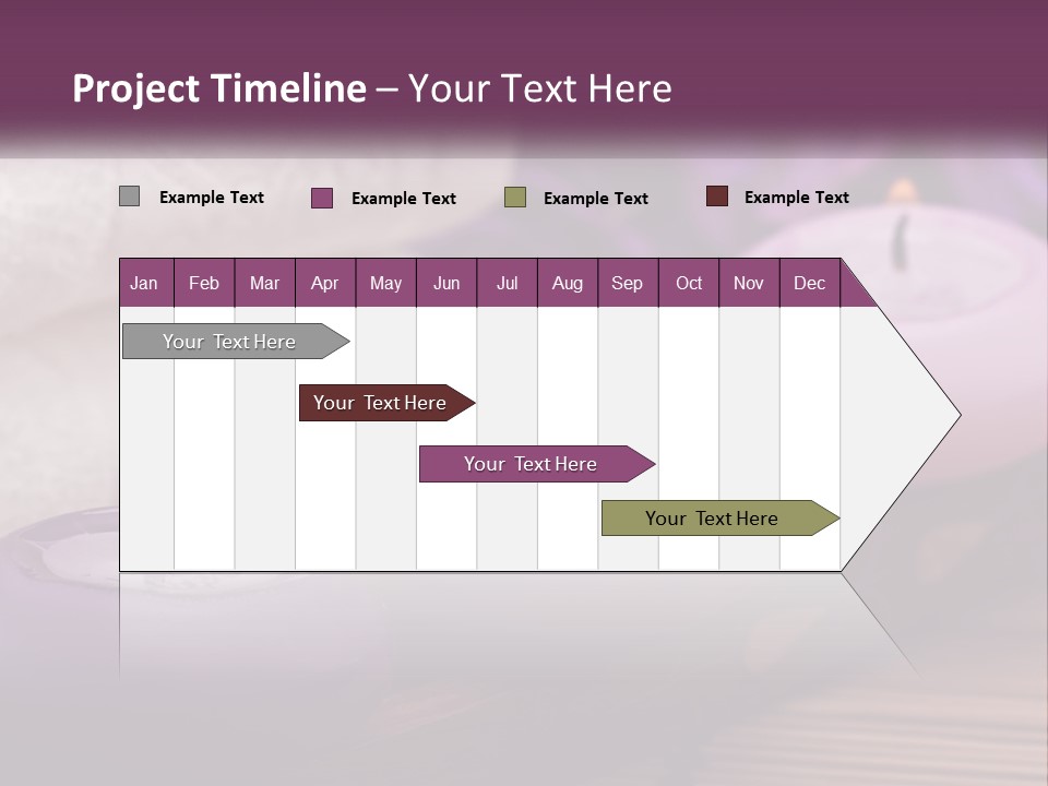 A Group Of Candles Sitting On Top Of A Wooden Table PowerPoint Template