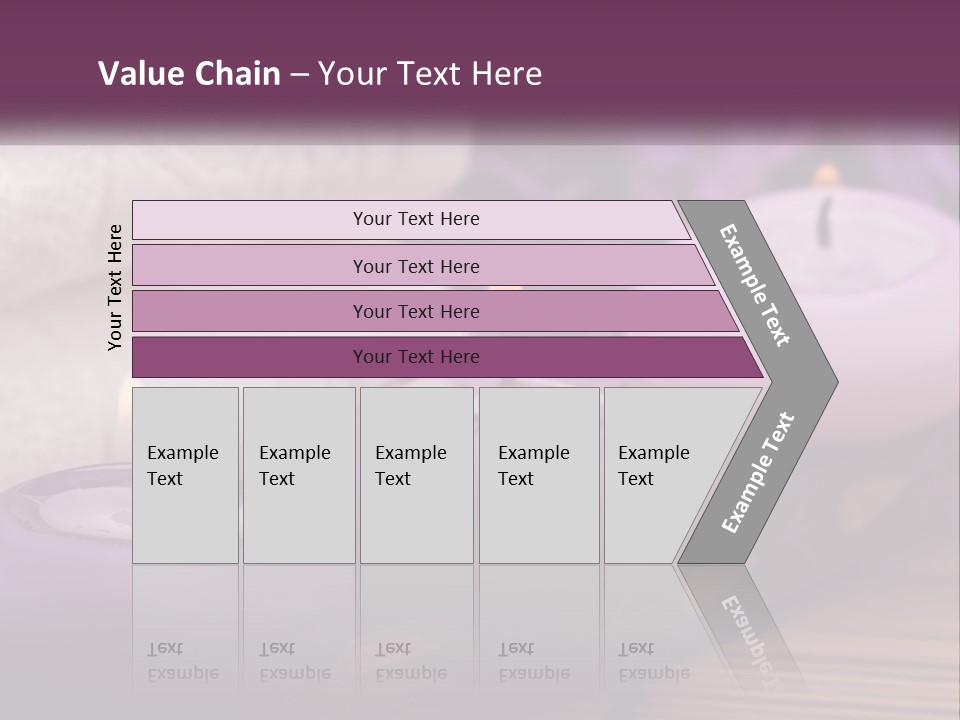 A Group Of Candles Sitting On Top Of A Wooden Table PowerPoint Template