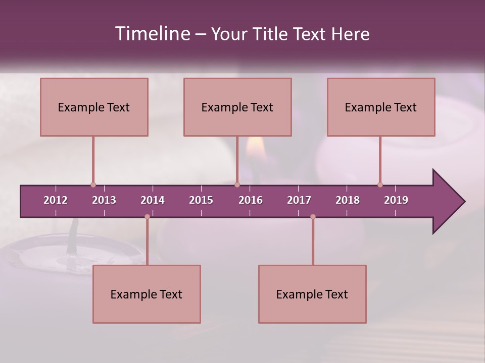 A Group Of Candles Sitting On Top Of A Wooden Table PowerPoint Template