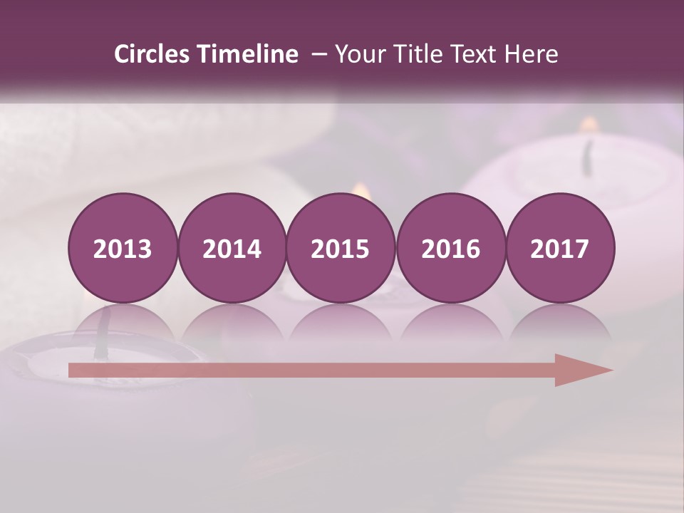 A Group Of Candles Sitting On Top Of A Wooden Table PowerPoint Template