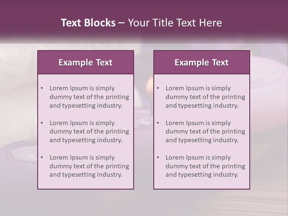 A Group Of Candles Sitting On Top Of A Wooden Table PowerPoint Template