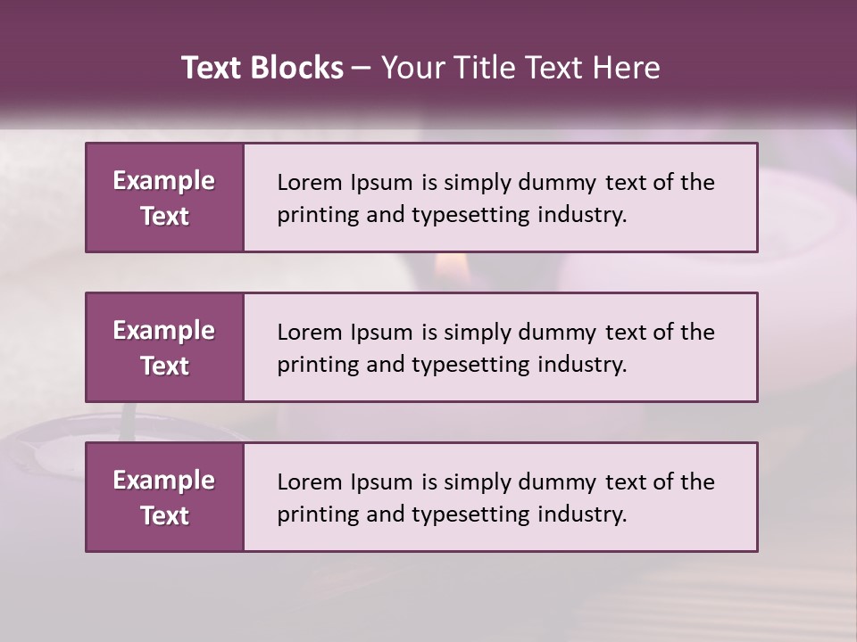 A Group Of Candles Sitting On Top Of A Wooden Table PowerPoint Template