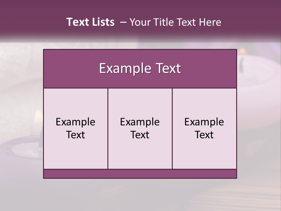 A Group Of Candles Sitting On Top Of A Wooden Table PowerPoint Template