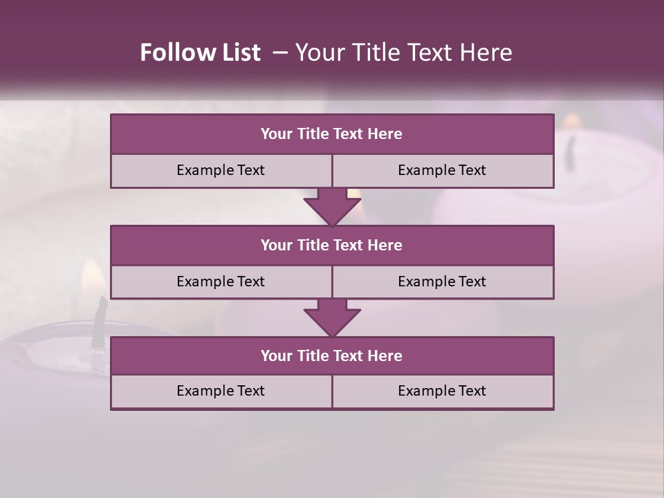 A Group Of Candles Sitting On Top Of A Wooden Table PowerPoint Template