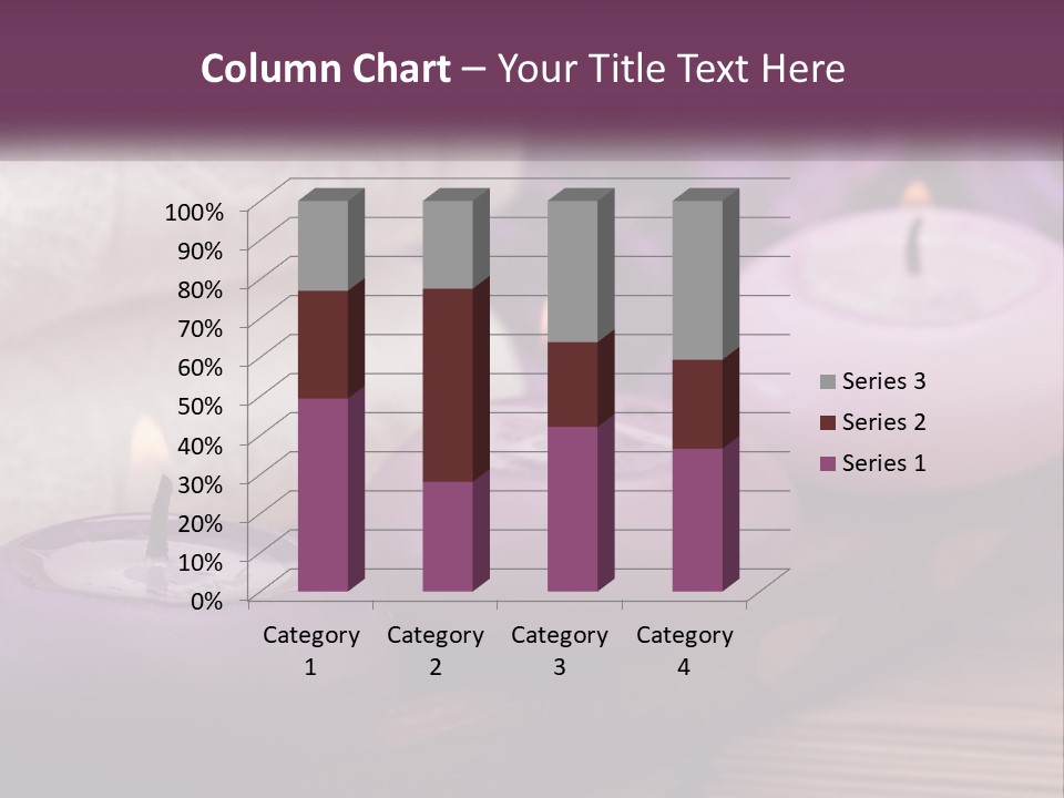 A Group Of Candles Sitting On Top Of A Wooden Table PowerPoint Template