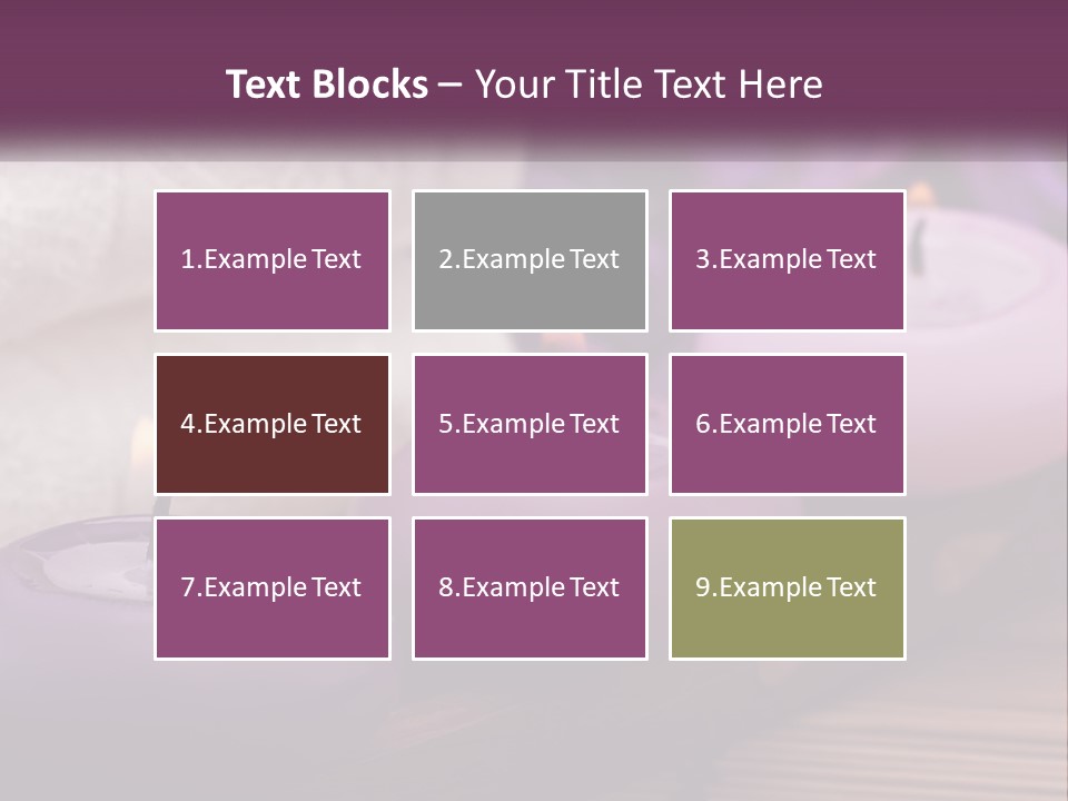 A Group Of Candles Sitting On Top Of A Wooden Table PowerPoint Template