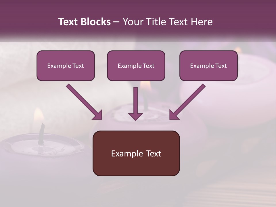 A Group Of Candles Sitting On Top Of A Wooden Table PowerPoint Template