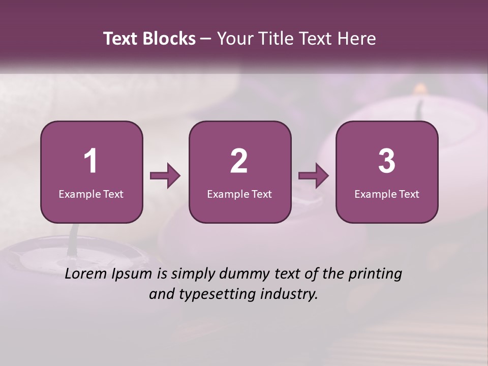 A Group Of Candles Sitting On Top Of A Wooden Table PowerPoint Template