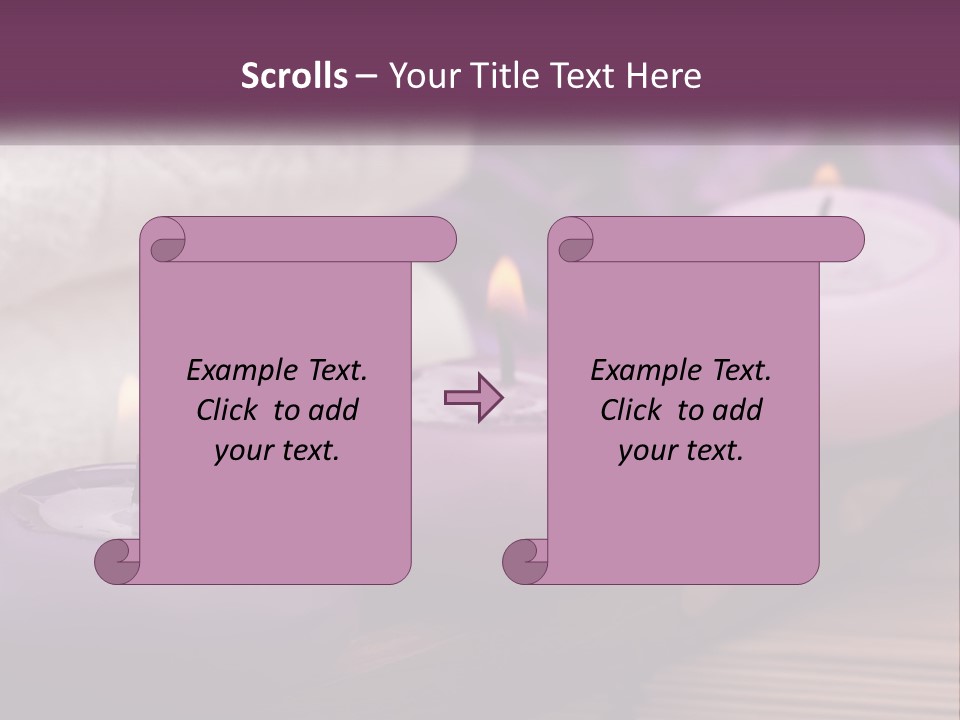 A Group Of Candles Sitting On Top Of A Wooden Table PowerPoint Template