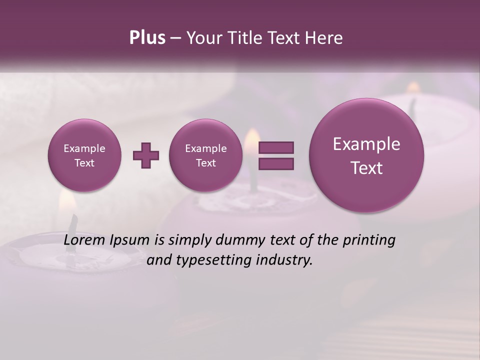 A Group Of Candles Sitting On Top Of A Wooden Table PowerPoint Template