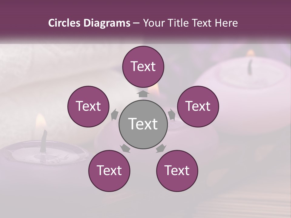 A Group Of Candles Sitting On Top Of A Wooden Table PowerPoint Template