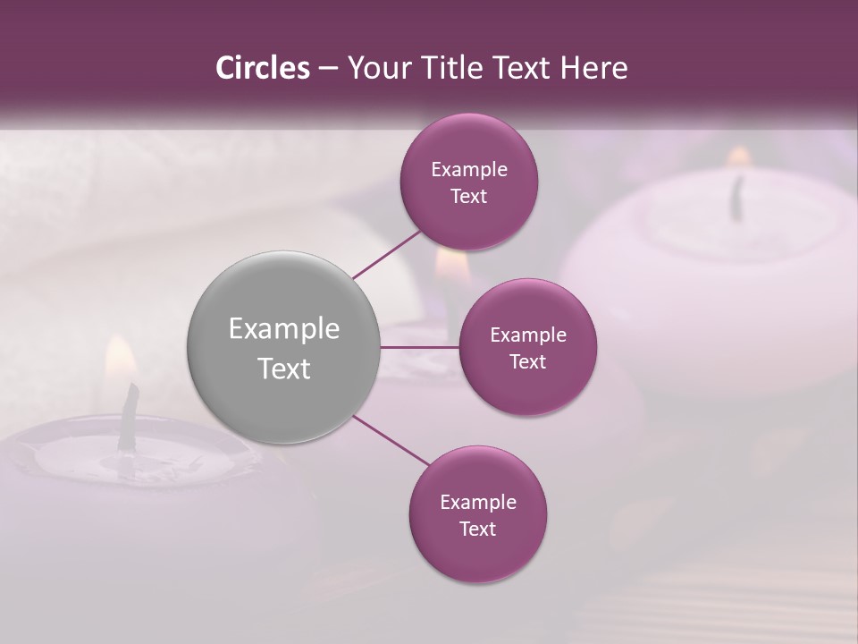 A Group Of Candles Sitting On Top Of A Wooden Table PowerPoint Template