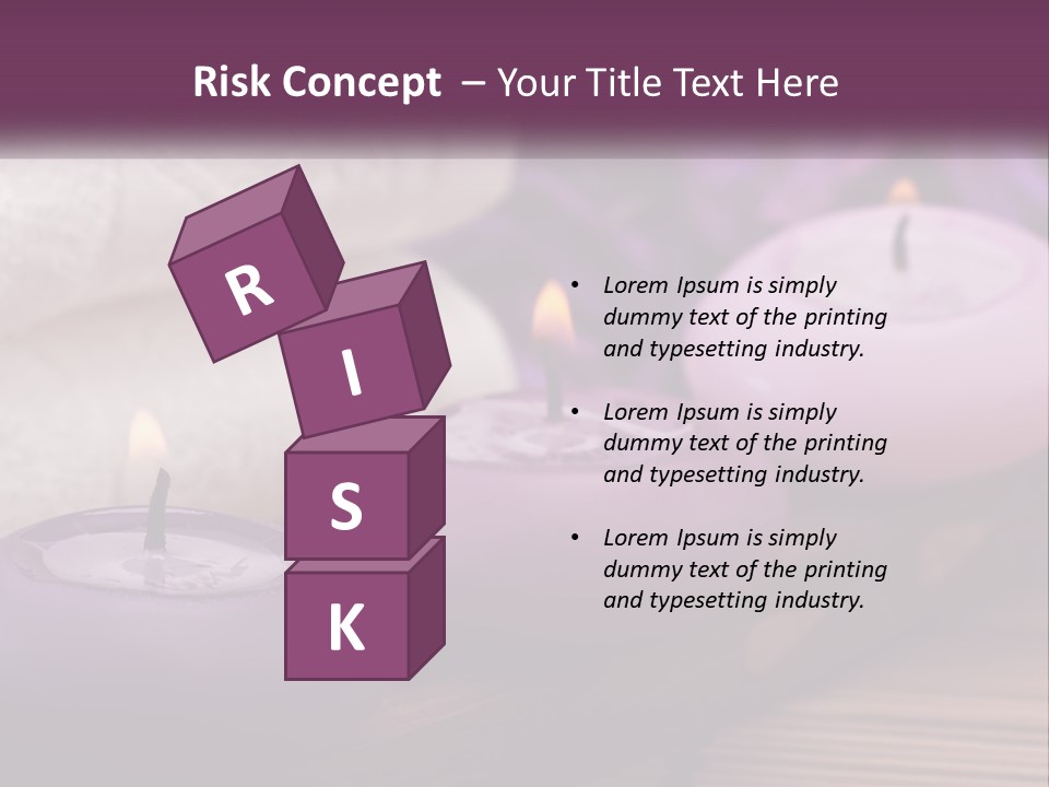 A Group Of Candles Sitting On Top Of A Wooden Table PowerPoint Template