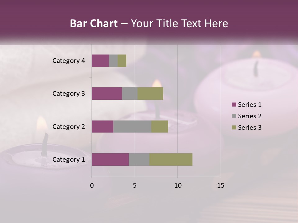 A Group Of Candles Sitting On Top Of A Wooden Table PowerPoint Template
