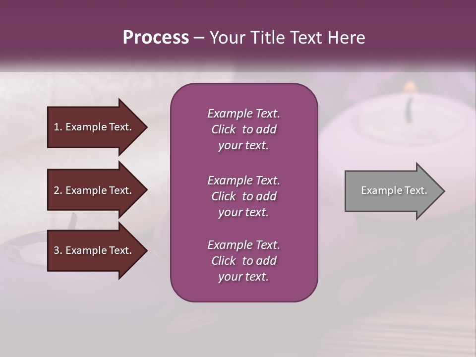 A Group Of Candles Sitting On Top Of A Wooden Table PowerPoint Template