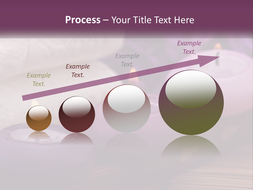 A Group Of Candles Sitting On Top Of A Wooden Table PowerPoint Template