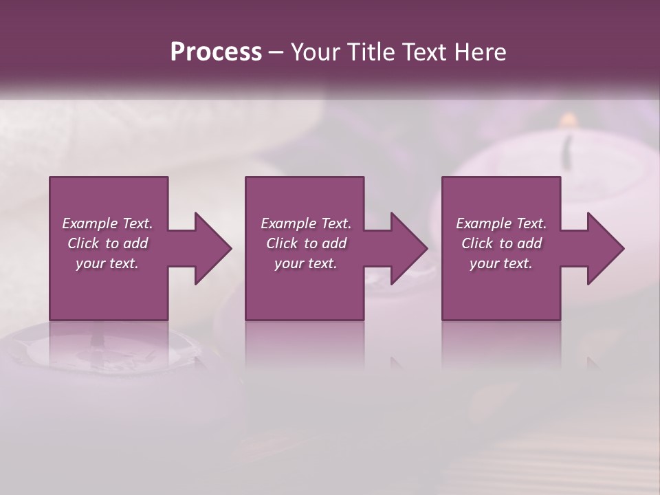 A Group Of Candles Sitting On Top Of A Wooden Table PowerPoint Template