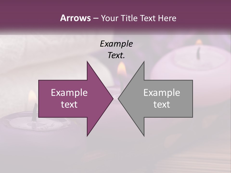 A Group Of Candles Sitting On Top Of A Wooden Table PowerPoint Template