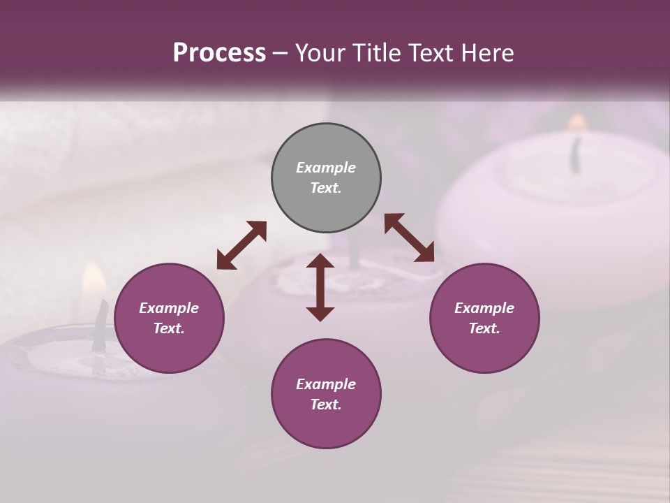 A Group Of Candles Sitting On Top Of A Wooden Table PowerPoint Template