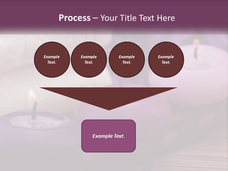 A Group Of Candles Sitting On Top Of A Wooden Table PowerPoint Template