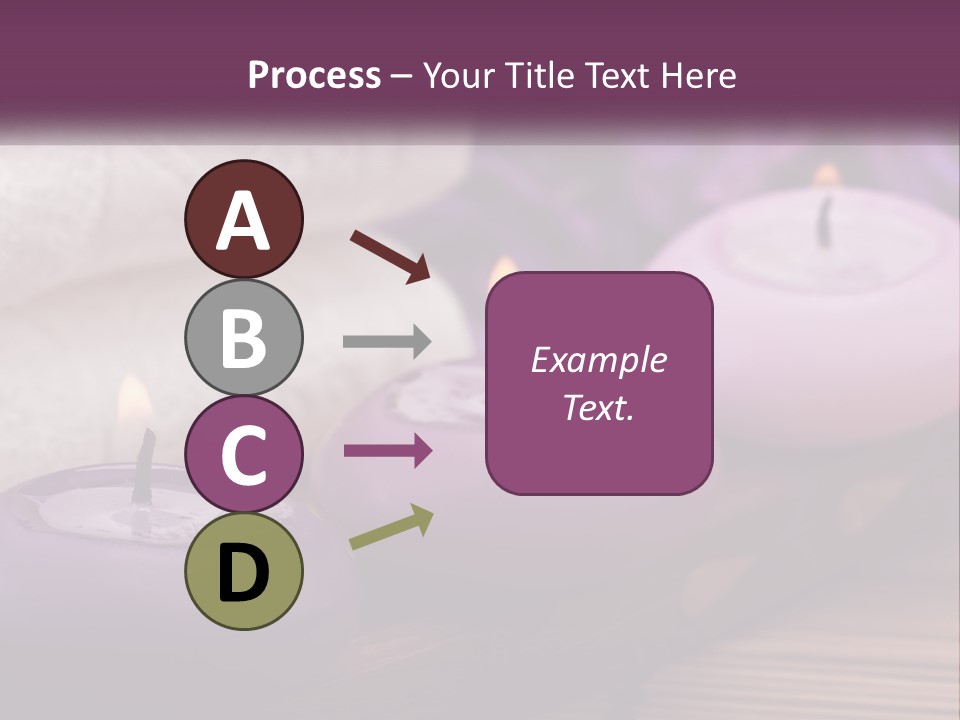 A Group Of Candles Sitting On Top Of A Wooden Table PowerPoint Template