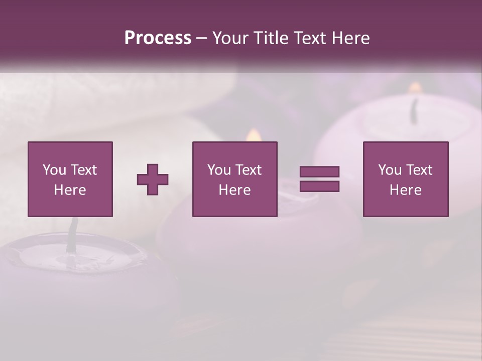 A Group Of Candles Sitting On Top Of A Wooden Table PowerPoint Template