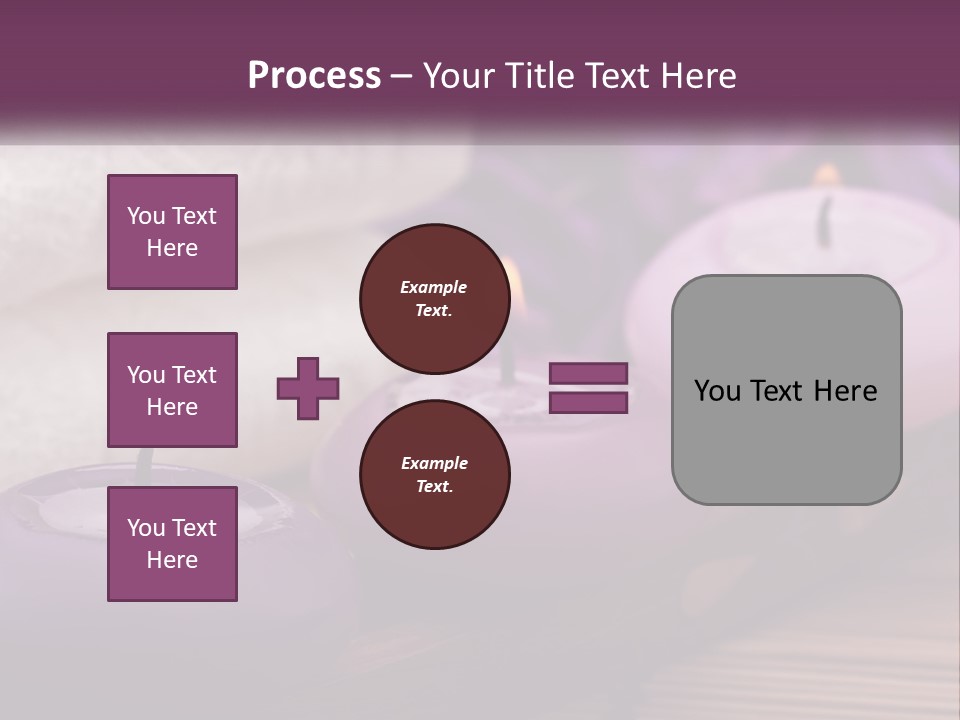 A Group Of Candles Sitting On Top Of A Wooden Table PowerPoint Template