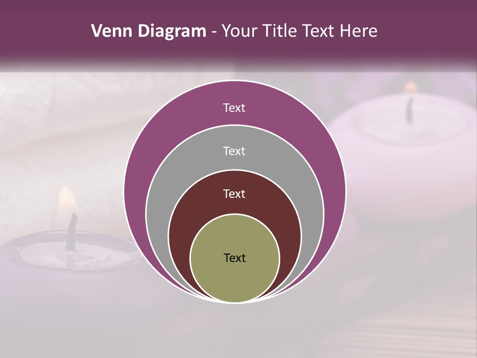 A Group Of Candles Sitting On Top Of A Wooden Table PowerPoint Template
