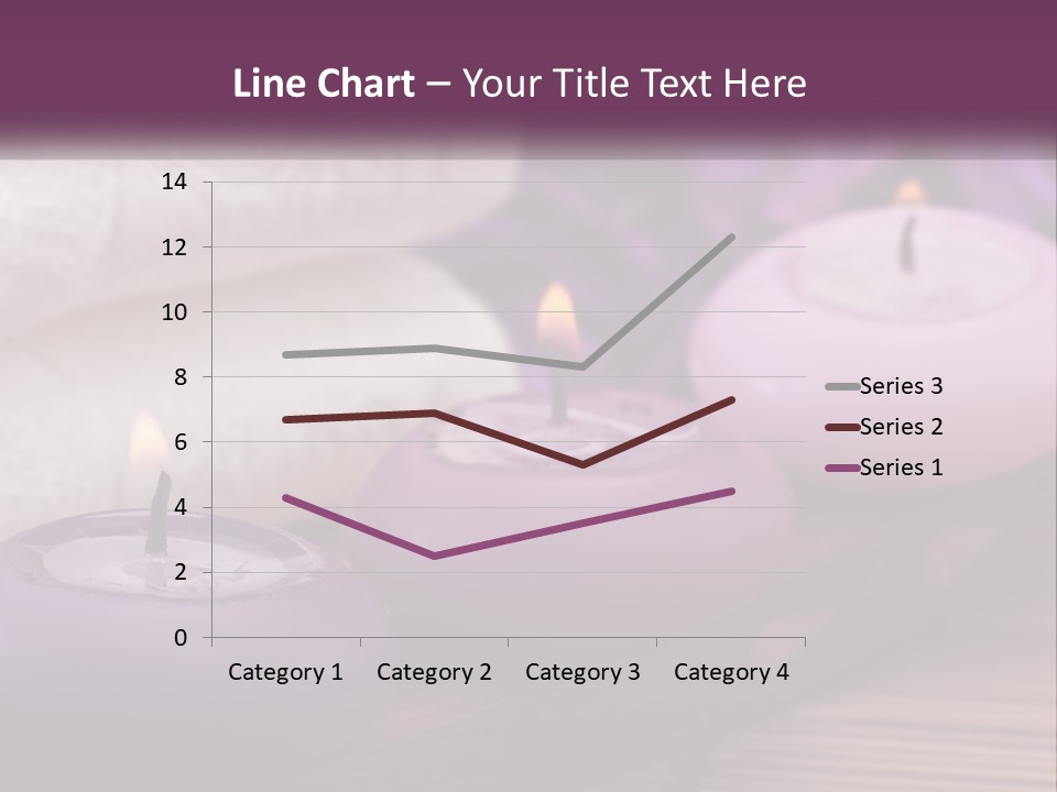 A Group Of Candles Sitting On Top Of A Wooden Table PowerPoint Template
