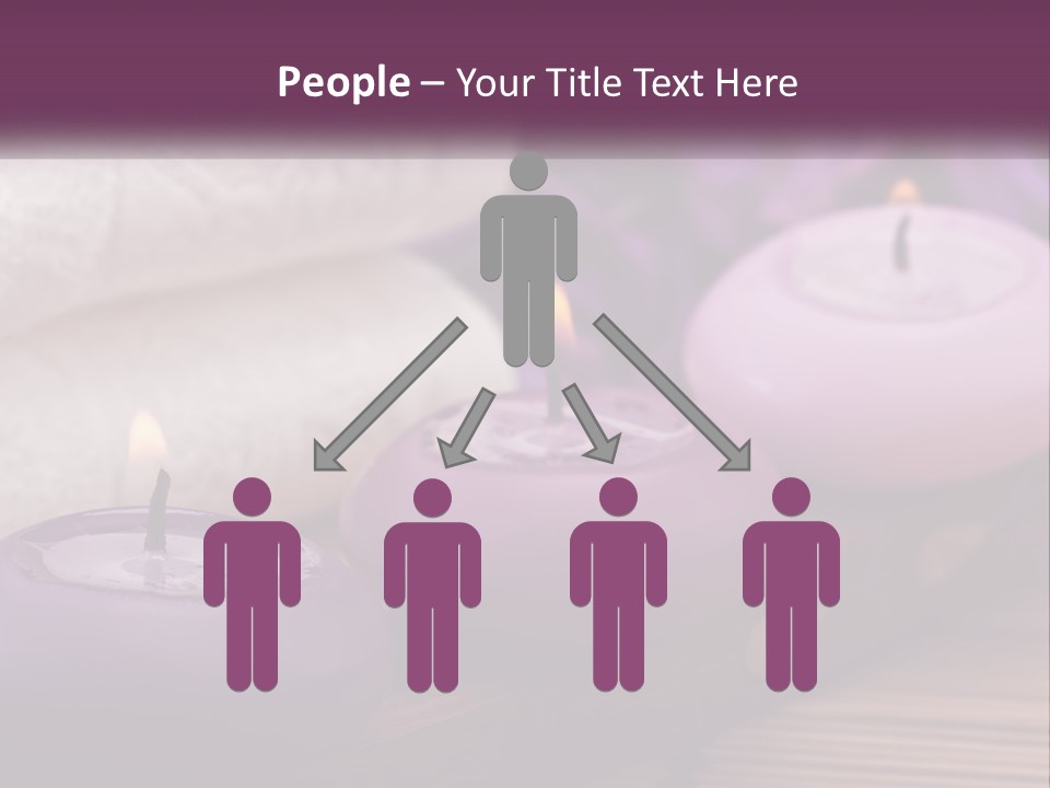 A Group Of Candles Sitting On Top Of A Wooden Table PowerPoint Template
