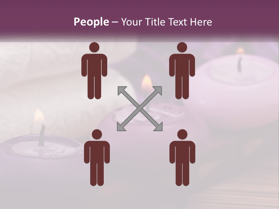 A Group Of Candles Sitting On Top Of A Wooden Table PowerPoint Template