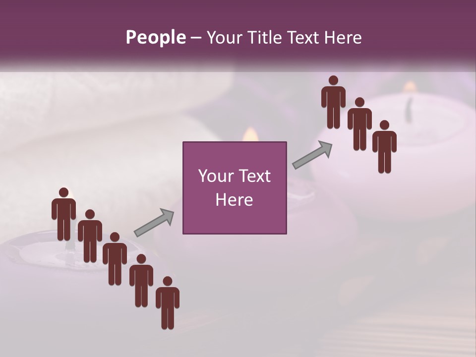 A Group Of Candles Sitting On Top Of A Wooden Table PowerPoint Template