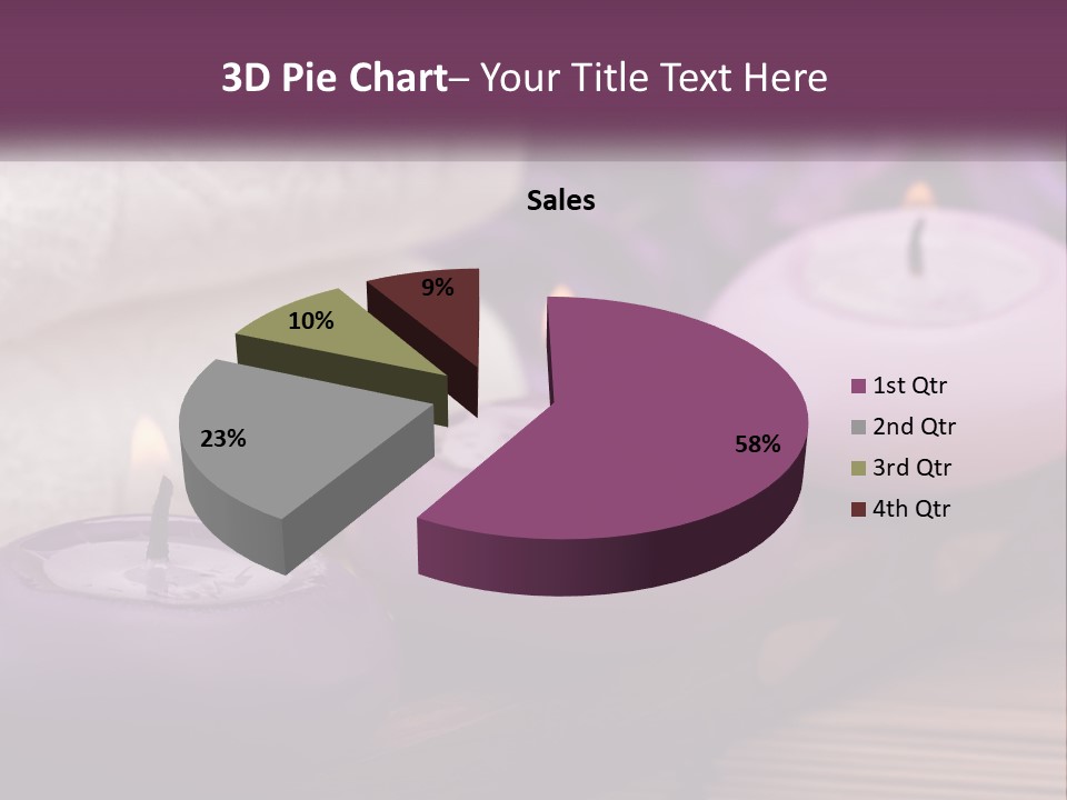 A Group Of Candles Sitting On Top Of A Wooden Table PowerPoint Template