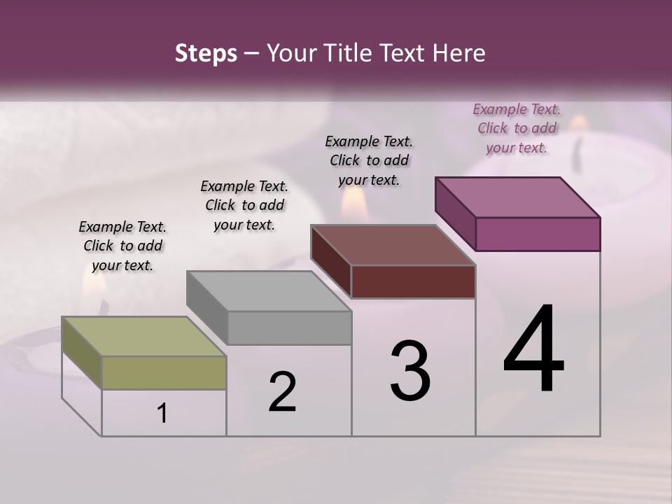A Group Of Candles Sitting On Top Of A Wooden Table PowerPoint Template