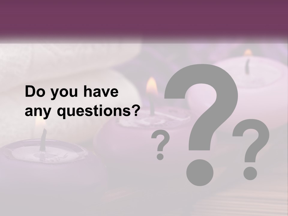 A Group Of Candles Sitting On Top Of A Wooden Table PowerPoint Template