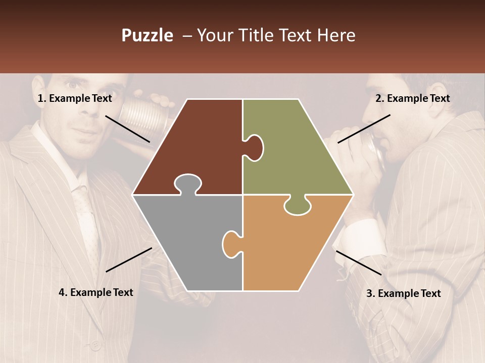 A Man Talking On A Phone While Holding A Can PowerPoint Template