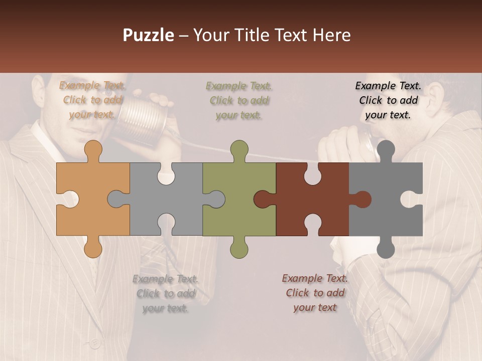 A Man Talking On A Phone While Holding A Can PowerPoint Template