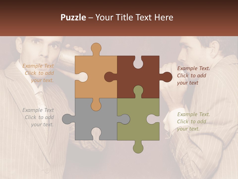 A Man Talking On A Phone While Holding A Can PowerPoint Template