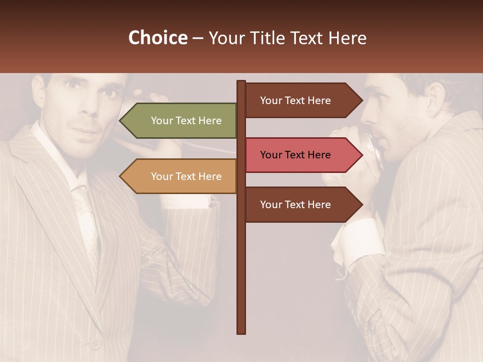 A Man Talking On A Phone While Holding A Can PowerPoint Template