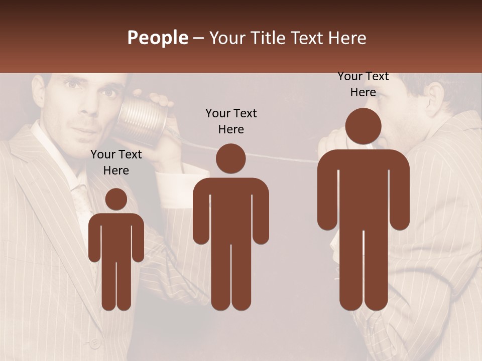 A Man Talking On A Phone While Holding A Can PowerPoint Template