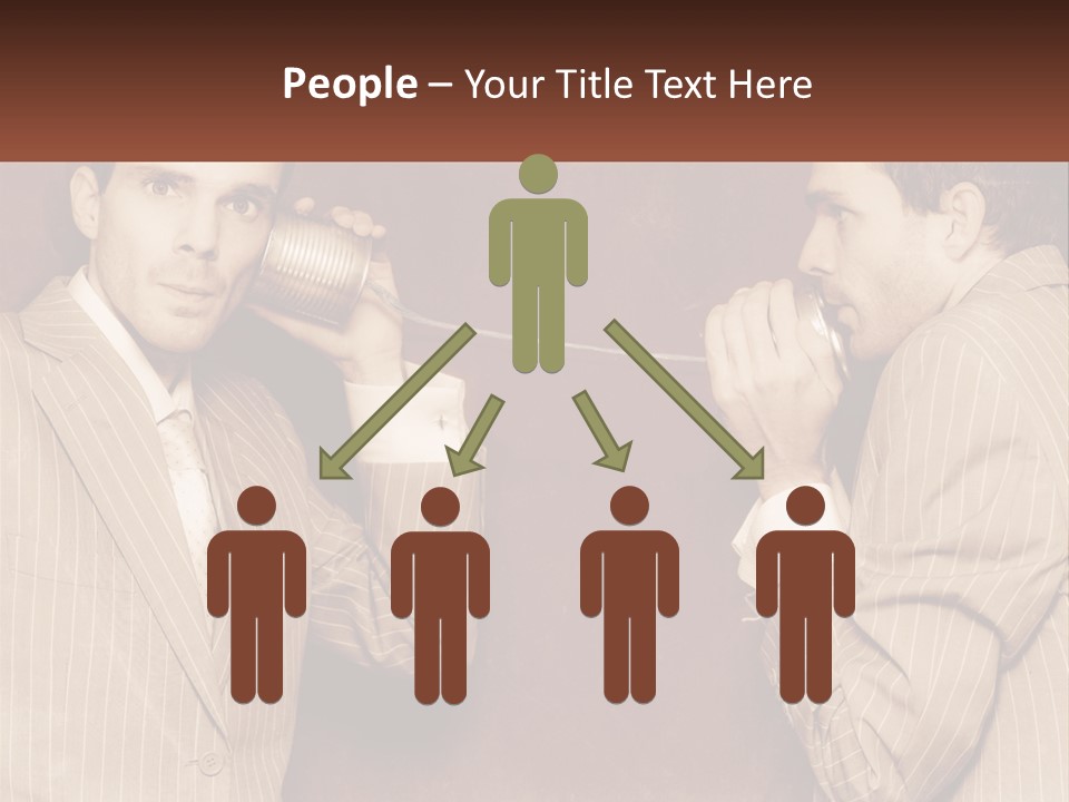 A Man Talking On A Phone While Holding A Can PowerPoint Template