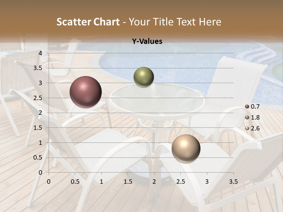 A Table And Chairs Near A Swimming Pool PowerPoint Template