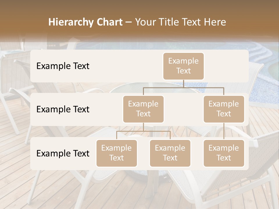 A Table And Chairs Near A Swimming Pool PowerPoint Template