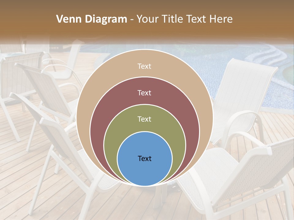 A Table And Chairs Near A Swimming Pool PowerPoint Template
