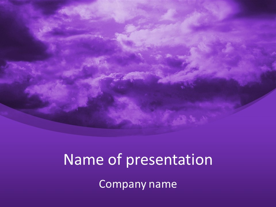 A Purple Sky With Clouds Powerpoint Template PowerPoint Template